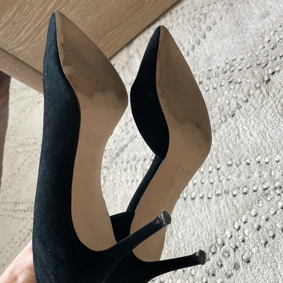 J.Crew Black Suede Low Heels-size 6 - Picture 6 of 6